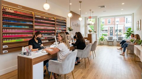 Illustration of K nails, nail salon in Falmouth, MA